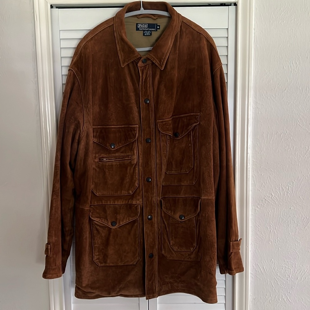 Vintage Polo Suede Jacket in a Size Extra Large